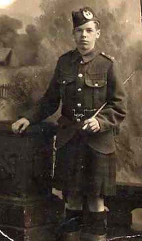 Uncle John R. Christie as a new recruit in WW1